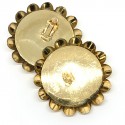 CHANEL Vintage Flower Clips in Gilt Metal