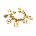 CHANEL Charms Bracelet in Gilt Metal