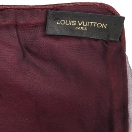 LOUIS VUITTON Châle en velours rouge Cardinal