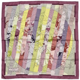 HERMES Scarf "Le monde est vaste" 