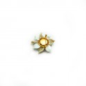 Broche fleur MARGUERITE DE VALOIS beige